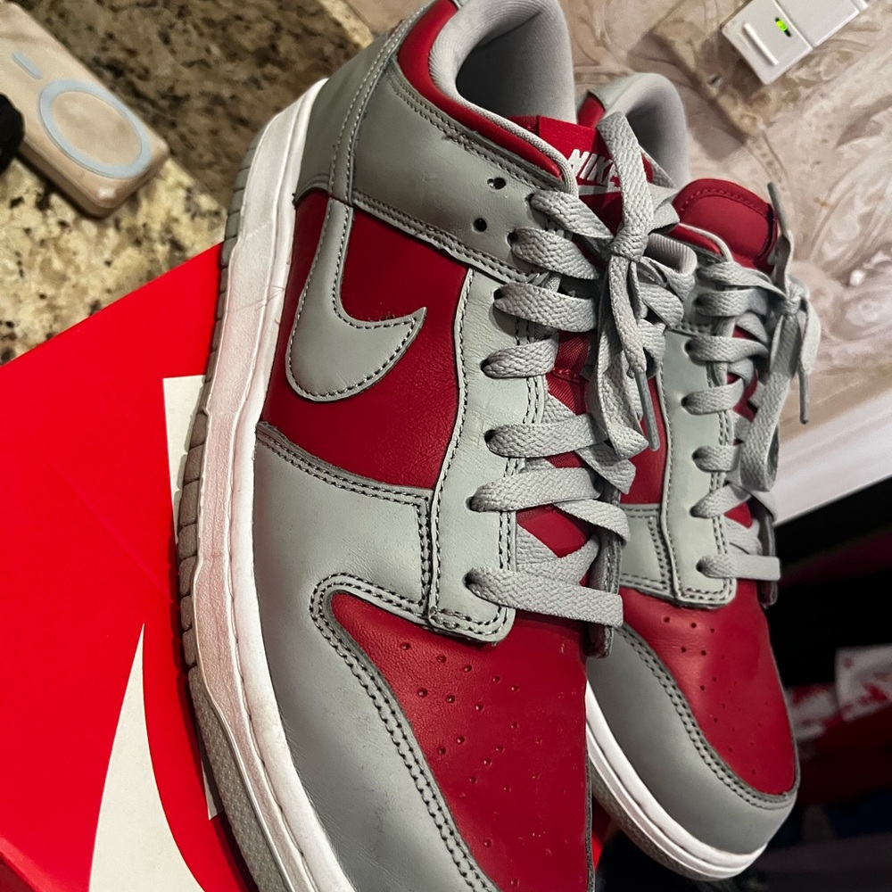 Nike Red and Gray Athletic Shoes